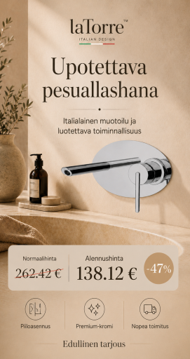 Sisäänrakennettava pesuallashana 26200, OVALINE