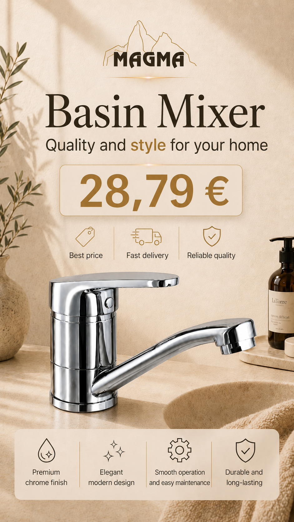 Sink faucet (150 mm) MG-6251 URANS